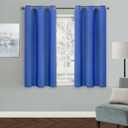 MYSKY HOME Royal Blue Curtains for Bedroom & Kitchen, 54 Inch Long Blackout Curtains with Grommet Thermal Insulation, 1 Panel, 42 x 54 Inch