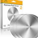 1Pack Espresso Puck Screen for Breville Espresso Machine Ninja Cafe Luxe, 316 Stainless Steel 0.2mm Ultra-Thin Portafilter Filter Screen, 53.3mm