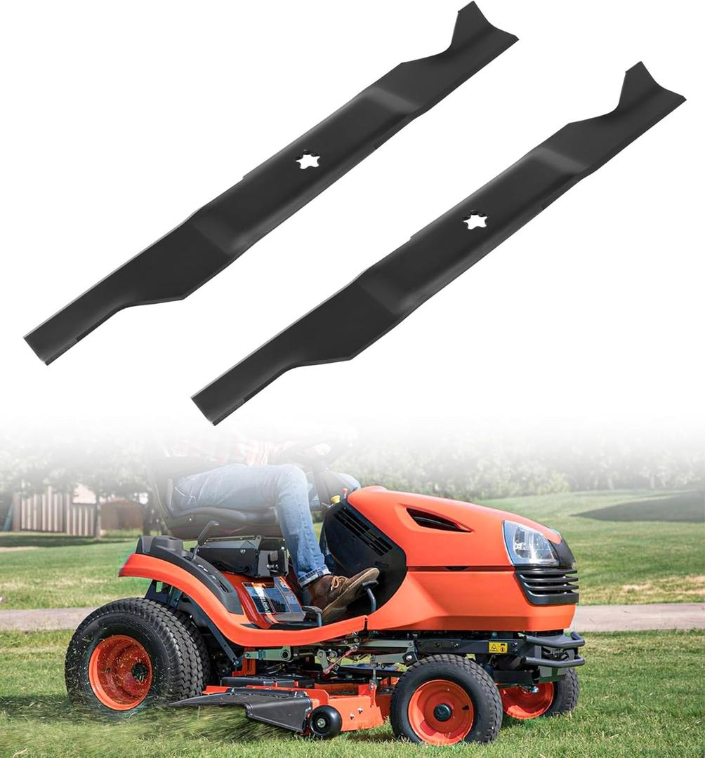ELITEWILL 405380 2pcs Lawn Mower Blades Mulching Blade Fit for Most 46 Inch Craftsman Husqvarna Poulan Lawn Mower Parts Replaces OEM#: 405380,532405380,PP21011,Black