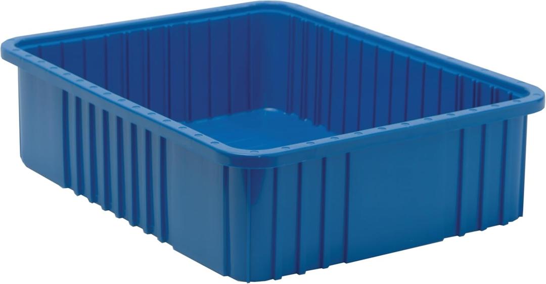 FSE 373-DG93060BLCS Dividable Grid Container, 22-1/2"L x 17-1/2"W x 6"H, Blue, Made in USA