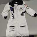 Dormstop Kids Astronaut Costume NASA Space Jumpsuit for Boys Girls Space Pretend Dress up White (5-7 Years)