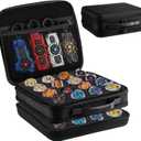 Junkin Spinning Top Case Storage Large Capacity Organizer Holds up to 32 Spinning Tops Double Layer Portable Carrying Case for Spin Top Fans Gift Storage Accessories