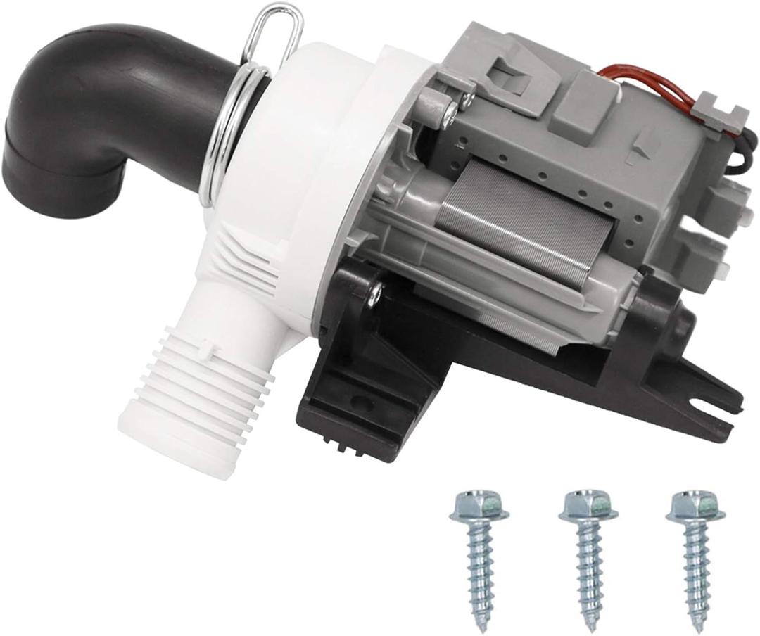 AMI PARTS W10409079 W10403802 Washer Drain Pump fit for May tag Whirl pool Ken more Washing Machine Replaces 4446381 AP6020990 PS11754310 EAP11754310 incomplete set