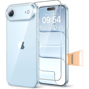 2 x TAURI for iPhone Air Case, Camera Control Full Camera Protection, with Screen Protector, Military-Grade Protection Shockproof Phone Case for iPhone Air, Clear