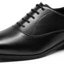 Bruno Marc Men's Dress Shoes Bussiness Formal Oxfords Wesley Lace Up Soft Plain-Toe (8, Black)