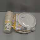 141Pcs Sweet As Can Bee Theme Party Supplies Tableware Set Bee Baby Shower Decorations for Birthday and more Serve 20 Guests