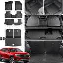 Floor Mats for 2018-2025 2026 Volkswagen Atlas 7 Passenger Bench Seating (Not for Cross Sport), All Weather TPE Durable Cargo Mat with Backrest Mats for VW Atlas Accessories
