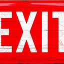 LANOLU Vintage Tin Sign EXIT Sign, Decorative Metal Sign, 8x12 inch