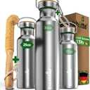 Blockhtte Vacuum Insulated Stainless Steel Water Bottle - 25 oz I Wide Mouth Metal Bottle for hot and cold drinks I BPA-Free I for Travel, School I Kids, Adults, Water Canteen, Sports, flask