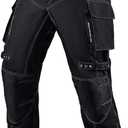 HWK Dual Sport Motorcycle Pants for Men with Water Resistant Cordura Textile Fabric & Impact Protection Armor