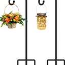 No Brand Adjustable Shepherd Hooks for Outdoor, Garden Hooks for Lanterns, Shepard Hooks for Hanging Plants, Bird Feeders, Solar Lights, Mason Jars, Weddings Decor,3 Pack