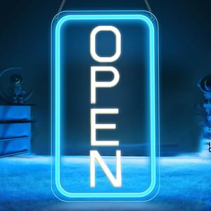 Open Signs for Business, COB Chip LED Neon Open Sign, 16"x 9" Bright Electric Light Up Open Signs with ON/OFF Switch for Bars, Stores, Coffee Shop, Hotel, Window, Outdoor