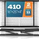 2-Pack 410 Replacement Filter Compatible with AprilAire Whole House Air Purifiers, Models 1410, 1610, 2410, 2416, 3410, 4400, MERV 11 Air Purifiers, Size: 16x25x4(Actual Size 16.1''x27.8"x4)