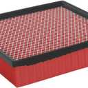 CA10755 Engine Air Filter Compatible with Sienna, Highlander, Camry, Avalon, ES350, NX200T, NX300, RX350, RX350L, Durango, Grand Cherokee with OE 17801-31130 Red