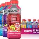 SueroX Zero Sugar Electrolyte Drink for Hydration and Recovery, Unique Blend of Electrolytes & 8 Ions, Zero Calorie Sports Drink, 21.3 Fl Oz, Variety Pack, 12 Count, Best Before 10 December 2026