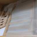 Full Assembled 26.77"L Luggage Rack for Guest Room, Set of 2 Foldable Suitcase Stand with 5 Nylon Straps, Luggage Holder with Shoe Shelf for Suitcases Hotel (Natural Wood Bamboo Luggage Stands)