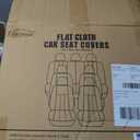 FH Group Three Row Striking Striped Full Set Car Seat Covers, Airbag Compatible & Split Ready  Universal Fit for Cars Trucks & SUVs Gray