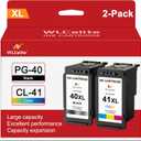 PG-40 CL-41 Ink Cartridges High Yield Replacement for Canon 40 41 Ink MX310 MP140 MP170 MP180 MP190 MP210 iP1600 iP2600 FAX-JX200 Printer (Black, Tri-Color, 2 Pack)