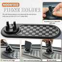 Multifunctional Car Anti-Slip Mat with 360 Rotating Phone Holder 3 in 1 Anti Slip Mat for Car, Dashboard Mat Anti Slip Pad for Car Dashboard Organizer for Sunglasses, Keys