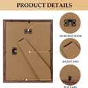 PETAFLOP Wooden Bulk 8.5x11 Picture Frame Set of 18, Rustic Brown Certificate Frames Fits 8.5 by 11 for Wall or Tabletop Display