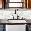 Thick Kitchen Backsplash 3D Peel and Stick Tile 12"x12" Self Adhesive Sticky Marble Tiles Bathroom Wall (10-SheetBeige White)