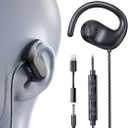 Lightning Wired Headphones with Mic Open Ear Earbuds for iPhone 14/13/12/11 Models [HiFi Sound, Secure Fit, Volume Control] Earphones Wired, Durable Ear Buds for Sports & Daily Use