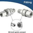 Raincovo Pressure Washer Quick Connect 3/8 Inch, Pressure Washer Fittings, Stainless Steel Adapter Set, Female and Male Thread, 8 Pieces