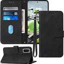 Moment Dextrad for Galaxy S20 Case Wallet, Card Holder Slots, Wrist Strap, TPU Interior Protective, Stand PU Leather Folio Flip Cover for Samsung S20 5G 6.2 inch (Black)
