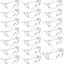 Queekay Safety Glasses over Eyeglasses Anti Dust Impact Scratch Safety Goggles for Men Women Nurses Workers Architect Lab