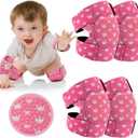 2 Pairs Baby Knee Pads for Crawling Adjustable Knee Pads Baby Crawler Knee Protector for Infant Girl Boy Crawling