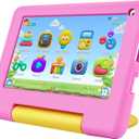 Kids Tablet 7IN Children Tablets for Kids 3-7 Android Tablet for Toddler Boys Girls, Educational Toddler Tablets with WIFI Touch Screen, Dual Camera, Kids Learning APP for Child Ages 3 to12 (Pink)