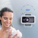 Lamicall Shower Phone Holder Waterproof - 480 Rotatable Retractable Adjustable Shower iPhone Case Holder, Bathroom Wall Phone Mount Stand Water Proof Anti Fog, Accessories for Mom, 4-7" Cellphones