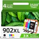 902XL Ink Cartridge Combo Pack Replacement for HP 902 XL HP902 HP902XL work with 6978 6968 Printer OfficeJet 6960 6970 6975 6979 6958 6950 6951 6954 6956 6961 6962 6963 6966 Black and CMY 4-Pack