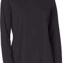 Hanes womens Sport Cool Dri Performance T-shirt, Short Or Long Sleeve (Small, Black - 1 Pack)