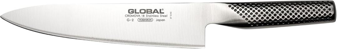 Global 8-Inch Chef's Knife  Lightweight Japanese Stainless Steel, Razor-Sharp Edge, Made in Japan, G-2