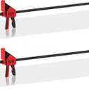 Bar Clamps for Woodworking, 2-Piece 36 Inch Clamps Set with 550 LBS Load Limit, One-Handed Clamp/Spreader, Heavy-Duty Quick-Change F Clamp, Ideal for Woodworking/Carpentry/Home Improvement/DIY