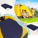 Breling Fitted Sheet (Sheet Only) Compatible with Milliard Trifold Mattress Folding Mattress Fitted Microfiber Bedsheet for Camp Bunk Rvs Bed (Queen,4'',Navy Blue)