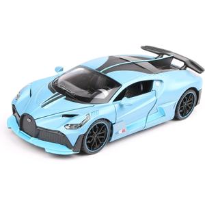 1:32 Bugatti Divo zinc Alloy Pull Back Car Diecast Electronic Toys with Lights and Music,Decorative,Mini Vehicles Toys for Kids,Boyfriend,Young Peoples Gift(Blue)