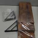 BAYKA Wall Shelves for Bedroom Decor, Floating Shelves for Wall, Display Mounted Rustic Wood Shelf for Books,Plants,Corner Shelves for Bathroom,Kitchen,Living Room(Rustic Brown,Set of 3)