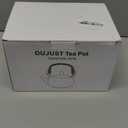 DUJUST Traditional Japanese Tea Pot, Black Porcelain Chinese Teapot with Stainless Infuser, Beautiful Asian Teapot for Adults, Tea Lover/Women/Men (Countryside in Golden)