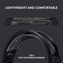 Logitech G733 Lightspeed Wireless Gaming Headset, Suspension Headband, Lightsync RGB, Blue VO!CE Mic, PRO-G Audio Black, Gaming Headset Wireless, PC, PS5, PS4, Switch Compatible