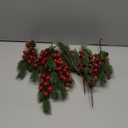 Pine Cone Red Berry Picks Stems Crafts Branch Christmas Wreath - 10Packs, Holly Artificial Evergreen Branches Tiny Pine Cones Picks Dcor Floral Picks for Christmas Flower Wreaths DIY Xmas Gifts
