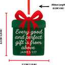 3 x Bible Verse Christmas Ornament, Scripture Stocking Stuffers, Inspirational Christian Decoration, Religious Gift Idea, Jesus Lover, for Mom, Friend, Women, Bible Study, Sunday School