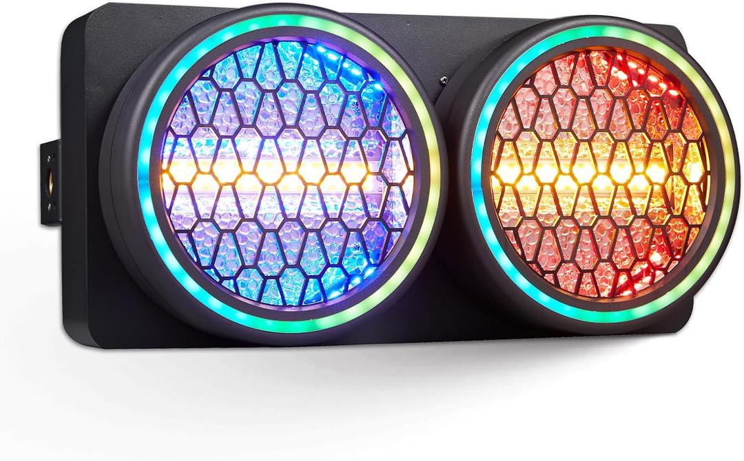 COB Stage Lights, RGBWA LED Blinder Spotlight, Par Can Stage Light Retro Matrix Light with Golden Halo Effect, DMX512 Sound-Active Uplighing for Party DJ Party Club Wedding Events