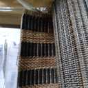Gertmenian Indoor/Outdoor Flatweave Area Rug - 8x10 Large, Stain & UV Resistant, Ideal for Deck, Patio, Poolside, Mudroom - Klano Striped Havana, Black, 25413