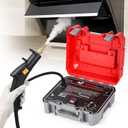 1500W Handheld Steamer for Cleaning, High-Pressure Steam Cleaner, Quick 15s Heat-Up, 212 Powerful Steam for Grout, Tile, Home, Auto, Car Detailing, Kitchen, Bathroom Cleaning - 110V, Red