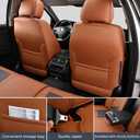 Auto Car Seat Covers Accessories Full Set Leather Cushion Protector Breathable Waterproof Seat Cover for Cars Universal Fit (Brown&Black, FullSet Without Headrest)