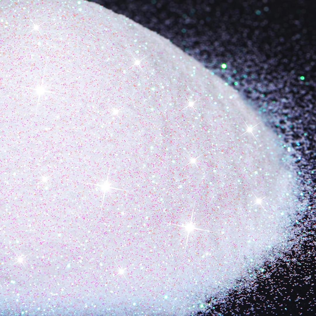 500g Glitter Paint Additive Silver Holographic Glitter Paint Additive Silver Holographic Metallic Sparkling Powder Mix with Acrylic for Interior Exterior Wall Ceiling Wood(Pink White)