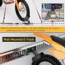 Wyckoff E-Track Dirt Bike Wheel Chock for Trailer,Heavy-Duty & 360 Swivel | Floor or Wall Mount, with Track Clip,Secure Bicycles,Dirt-Bikes & Small Motorcycle Transport,Fast & Easy to Install and Remove