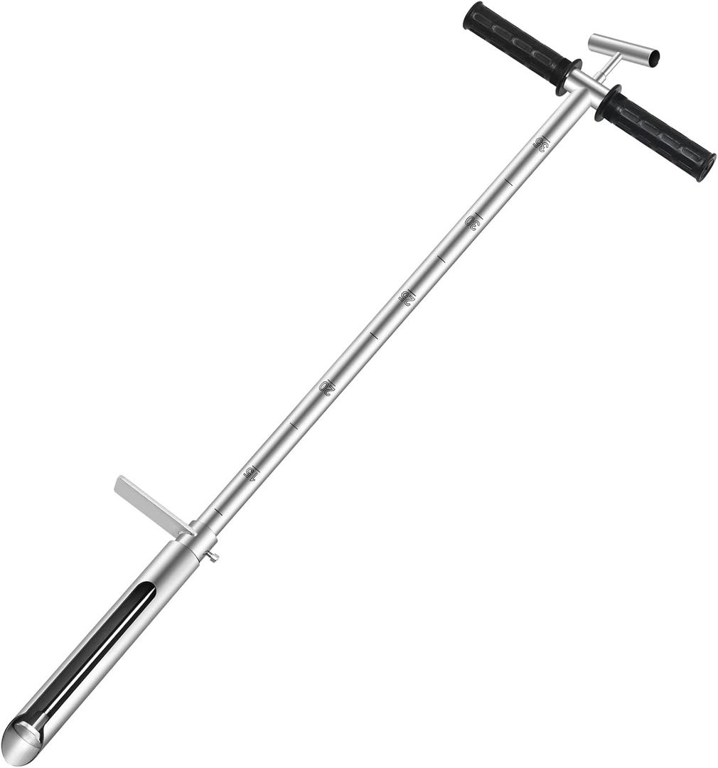 40 Inch Soil Sampler Probe, Stainless Steel Soil Core Sampling Tool with T-Handle, Heavy Duty Soil Probe for Lawn, Garden, Farm & Soil Testing (EXP 10/31/26)